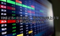 欢瑞世纪：预计2024年上半年净利润为1500万元